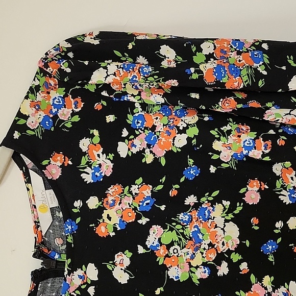 Boden Preppy  Wild Cluster Crew Neck Fit-And-Flare Dress Floral  Dress Size 10 - Picture 16 of 16